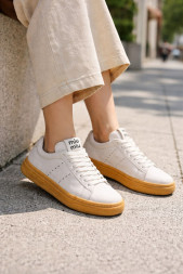 Miu Miu Suede Sneakers White