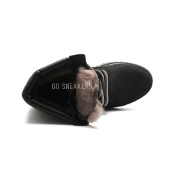 Женские ботинки с мехом Timberland Black-Grey
