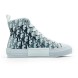 Женские кеды Dior High Top Logo White/Black