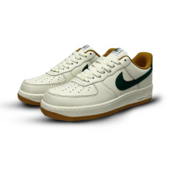 Nike Air Force White/Brown Black Swoosh