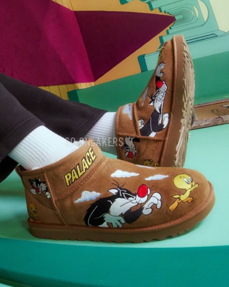 Унисекс ультра мини угги UGG x Palacе Ultra Mini Looney Tunes Chestnut