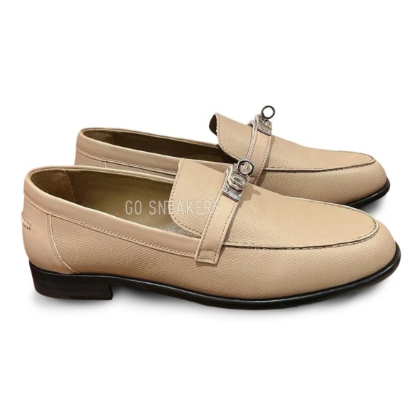 Женские лоферы Hermes Loafers Beige