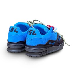 Louis Vuitton Trainer Maxi Skateboard Shoes Low-Top Blue