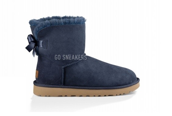 Женские мини угги с бантиками Mini Bailey Bow II Navy