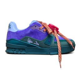 Louis Vuitton Trainer Maxi Skateboard Shoes Low-Top Purple