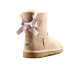 Женские мини угги с бантиками Mini Bailey Bow II Sand