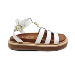Céline Sandals Platform White