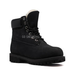 Мужские ботинки с мехом Timberland Black