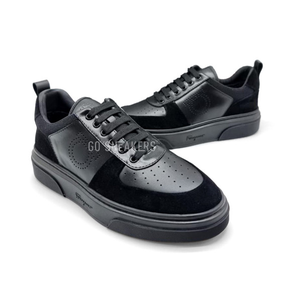 Мужские зимние кроссовки Salvatore Ferragamo Man Winter Black