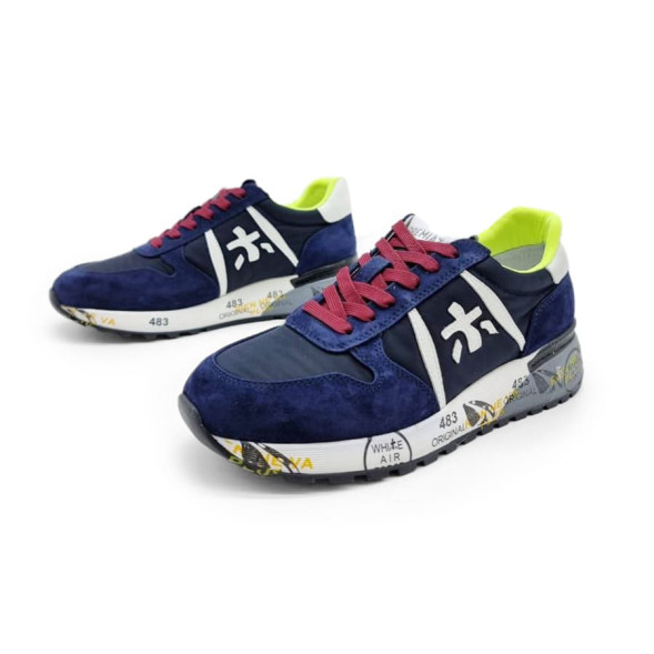 Мужские кроссовки Premiata 483 Navy Toxic