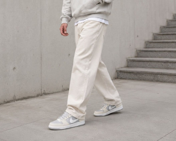 Мужские кроссовки Nike Dunk Low Grey/Beige