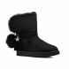 Женские угги с помпоном Classic Charm Boot Black