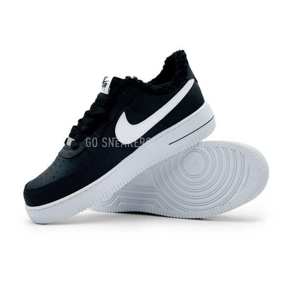 Унисекс зимние кроссовки Nike Air Force 1 07 Black Winter