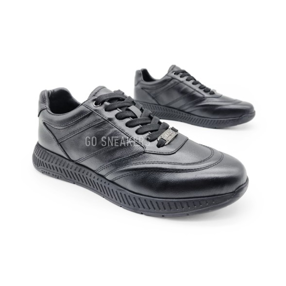 Унисекс кроссовки Hugo Boss Leather Black
