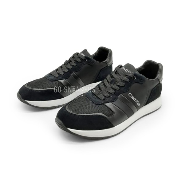 Унисекс кроссовки Calvin Klein Black Leather Textile