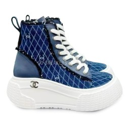 Chanel Winter Sneakers Blue
