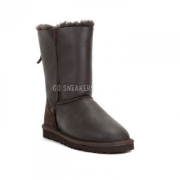 Short Zip Metallic Chocolate