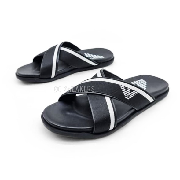 Мужские шлепки Armani Flip-flops GK X Black