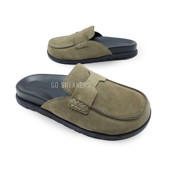 Женские сабо Hermes Sabo Suede Khaki