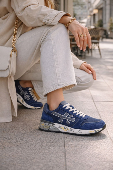 Унисекс кроссовки Premiata 483 Textile/Suede Navy