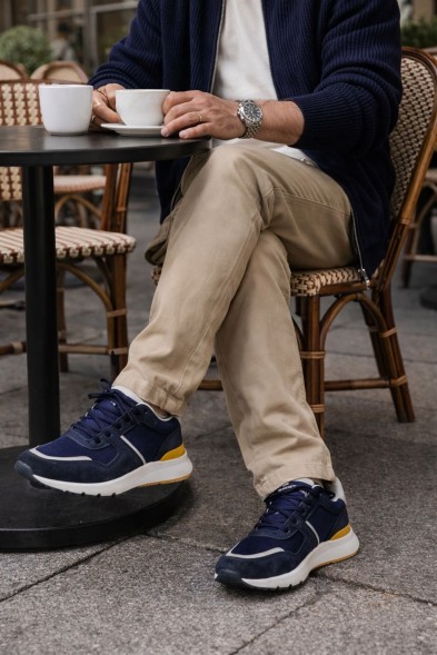 Мужские кроссовки Brunello Cucinelli Suede Textile Navy