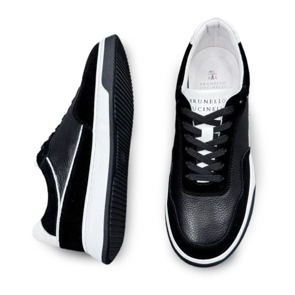Мужские кроссовки Brunello Cucinelli Leather/Suede Black