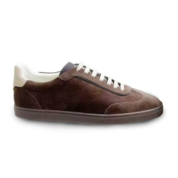 Мужские кеды Brunello Cucinelli Suede Sneakers Brown