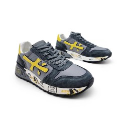 Premiata Textile/Suede Grey/Yellow Logo