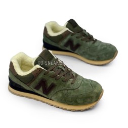 New Balance 574 Suede Winter Khaki