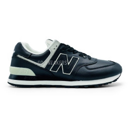 New Balance 574 Leather Black/White