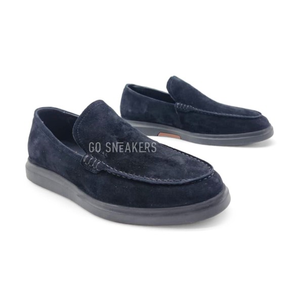 Мужские лоферы Hugo Boss Loafers Suede Dark Grey