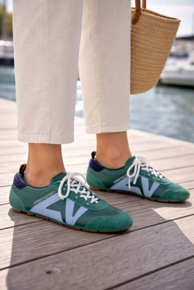 Женские кеды Louis Vuitton Sneakerina German Army Green